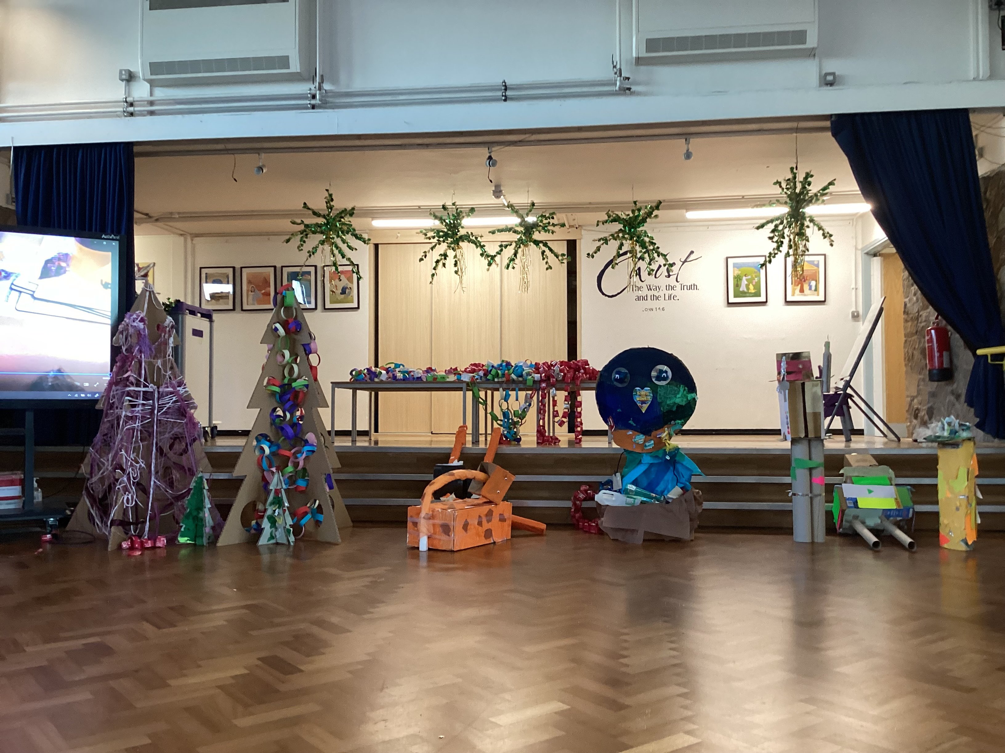 School children craft work on display