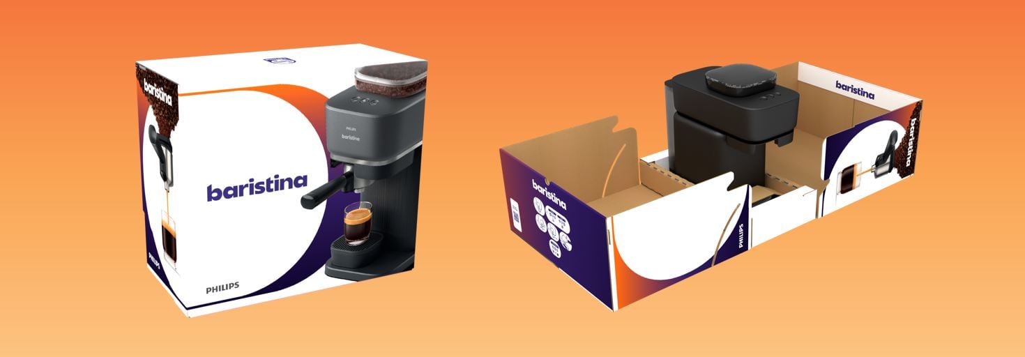 DS Smith partnering with Versuni to create an innovative packaging solution for their Philips Baristina coffee machine